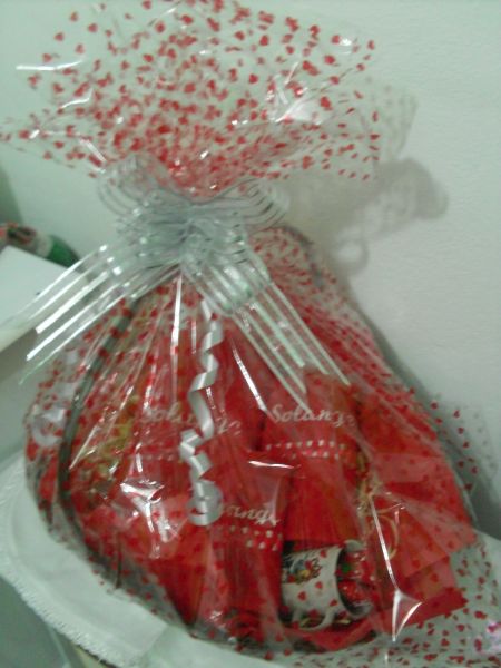 Cesta com jogo de Toalhas